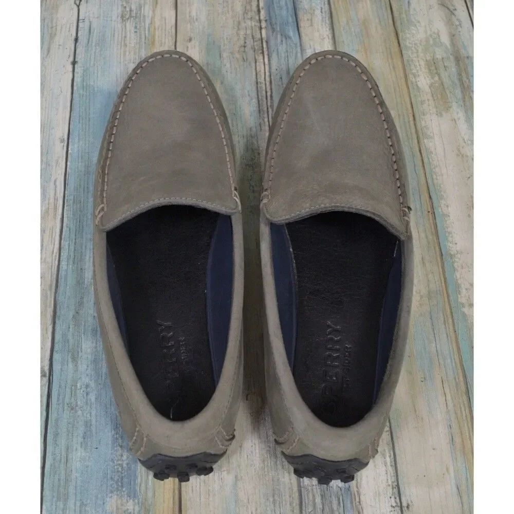 Sperry Hamilton II Men's Size 12 Driving Moccasins Loafer Venetian Grey STS21684